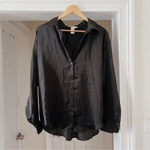 H&M Satin-feel Oversized Top